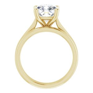Rings 14K Yellow 8 mm Cushion Engagement Ring Mounting