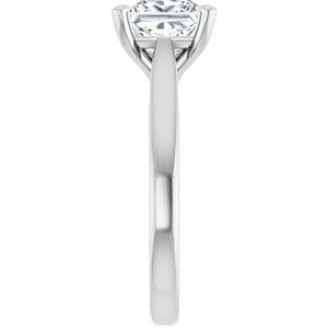 Rings Platinum 7 mm Square Engagement Ring Mounting