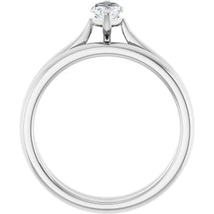 Rings 14K White 8x4 mm Marquise Engagement Ring Mounting