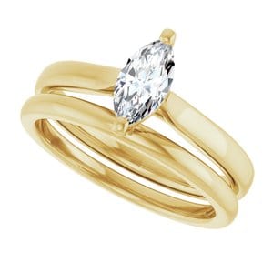 Rings 14K Yellow 8x4 mm Marquise Engagement Ring Mounting