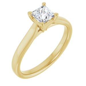 Rings 14K Yellow 4.5 mm Square Engagement Ring Mounting