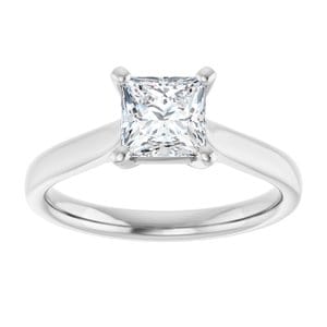 Rings 14K White 5.5 mm Square Engagement Ring Mounting