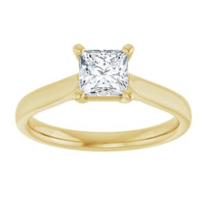 Rings 14K Yellow 5 mm Square Engagement Ring Mounting