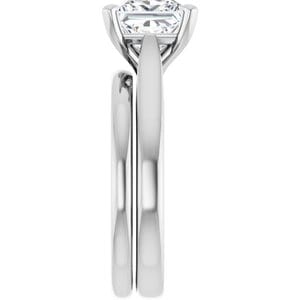 Rings Platinum 7 mm Square Engagement Ring Mounting