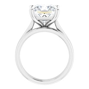Rings 14K White 9 mm Square Engagement Ring Mounting