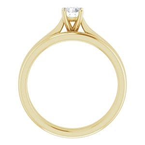 Rings 14K Yellow 4.1 mm Round Engagement Ring Mounting