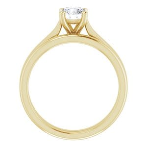 Rings 14K Yellow 5.5 mm Round Engagement Ring Mounting