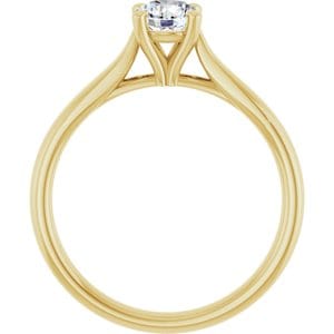 Rings 14K Yellow 5.2 mm Round Engagement Ring Mounting