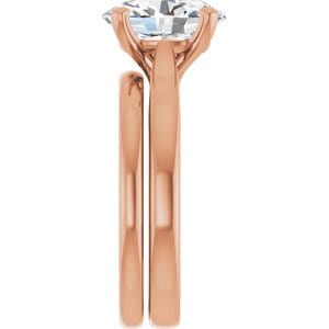 Rings 14K Rose 10x8 mm Oval Engagement Ring Mounting