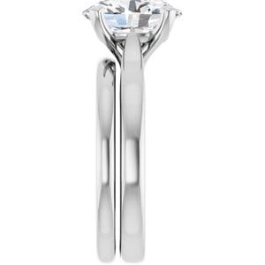 Rings Platinum 10x8 mm Oval Engagement Ring Mounting