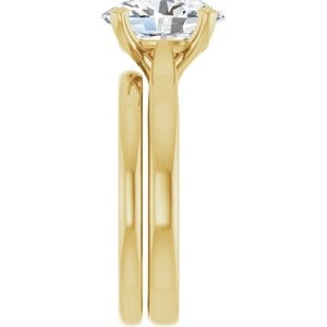 Rings 18K Yellow 10x8 mm Oval Engagement Ring Mounting