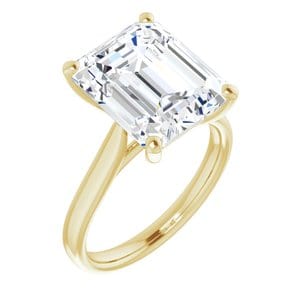 Rings 14K Yellow 12x10 mm Emerald Engagement Ring Mounting