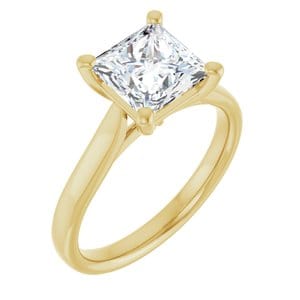 Rings 14K Yellow 7 mm Square Engagement Ring Mounting