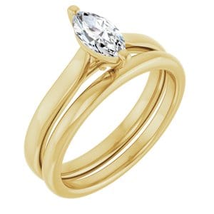 Rings 14K Yellow 8x4 mm Marquise Engagement Ring Mounting