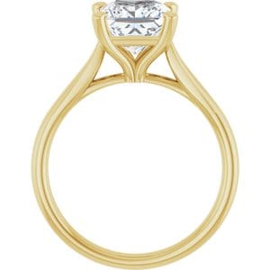 Rings 14K Yellow 7 mm Square Engagement Ring Mounting