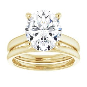 Rings 18K Yellow 11x9 mm Oval Engagement Ring Mounting