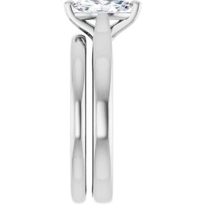 Rings 14K White 8x4 mm Marquise Engagement Ring Mounting