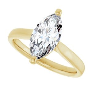 Rings 14K Yellow 12x6 mm Marquise Engagement Ring Mounting