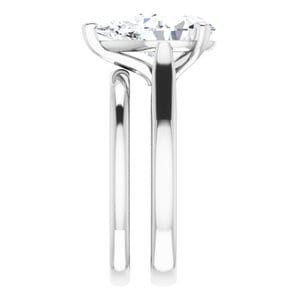 Rings Platinum 12x8 mm Pear Engagement Ring Mounting