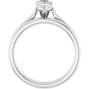 Rings 14K White 8x5 mm Pear Engagement Ring Mounting