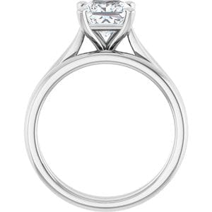 Rings Platinum 6 mm Square Engagement Ring Mounting