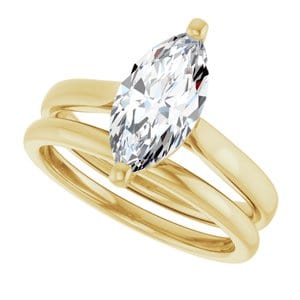 Rings 14K Yellow 12x6 mm Marquise Engagement Ring Mounting