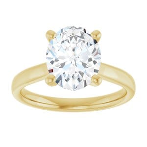 Rings 18K Yellow 10x8 mm Oval Engagement Ring Mounting