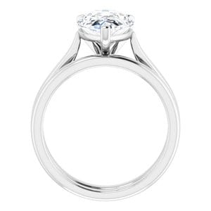Rings Platinum 12x8 mm Pear Engagement Ring Mounting