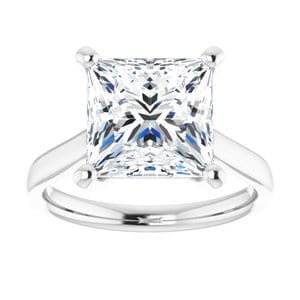 Rings 14K White 9 mm Square Engagement Ring Mounting