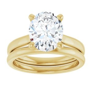 Rings 18K Yellow 10x8 mm Oval Engagement Ring Mounting