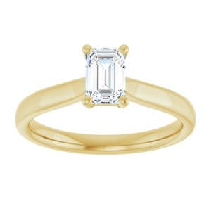 Rings 14K Yellow 6x4 mm Emerald Engagement Ring Mounting