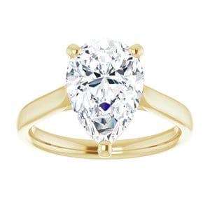 Rings 14K Yellow 12x8 mm Pear Engagement Ring Mounting