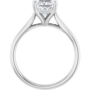 Rings Platinum 6 mm Square Engagement Ring Mounting