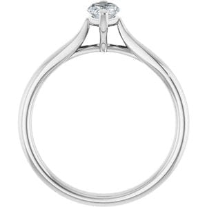 Rings 14K White 8x4 mm Marquise Engagement Ring Mounting