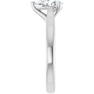 Rings 14K White 8x5 mm Pear Engagement Ring Mounting