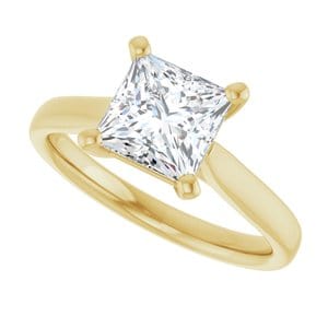 Rings 14K Yellow 6.5 mm Square Engagement Ring Mounting