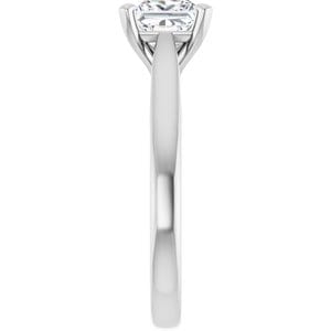 Rings Platinum 6 mm Square Engagement Ring Mounting