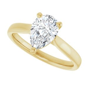 Rings 14K Yellow 9x6 mm Pear Engagement Ring Mounting