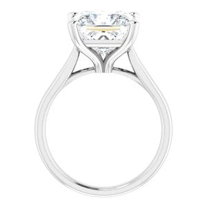 Rings 14K White 9 mm Square Engagement Ring Mounting