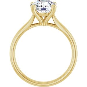 Rings 14K Yellow 8.2 mm Round Engagement Ring Mounting