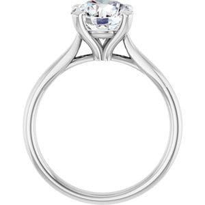 Rings Platinum 8.2 mm Round Engagement Ring Mounting
