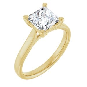 Rings 14K Yellow 6.5 mm Square Engagement Ring Mounting