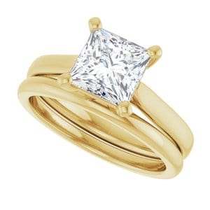 Rings 14K Yellow 6.5 mm Square Engagement Ring Mounting