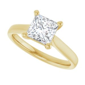 Rings 14K Yellow 6 mm Square Engagement Ring Mounting