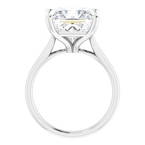 Rings 14K White 10 mm Square Engagement Ring Mounting