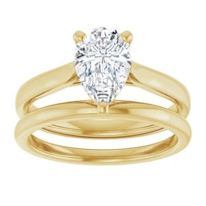 Rings 14K Yellow 9x6 mm Pear Engagement Ring Mounting