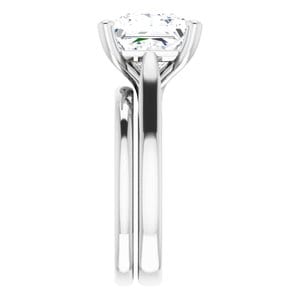 Rings 14K White 9 mm Square Engagement Ring Mounting