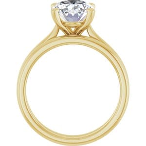 Rings 18K Yellow 10x8 mm Oval Engagement Ring Mounting