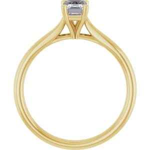 Rings 14K Yellow 6x4 mm Emerald Engagement Ring Mounting
