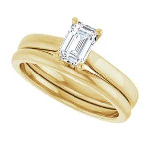 Rings 14K Yellow 6x4 mm Emerald Engagement Ring Mounting